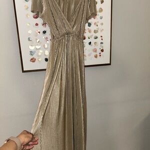 Baltic Born Metallic Gold Maxi Dress